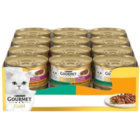 Gourmet 85 gr Gold Çifte Lezzet Ciğerli & Tavşanlı Yaş Kedi Maması
