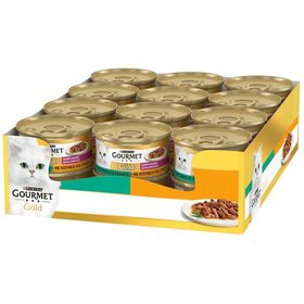 Gourmet 85 gr Gold Çifte Lezzet Ciğerli & Tavşanlı Yaş Kedi Maması