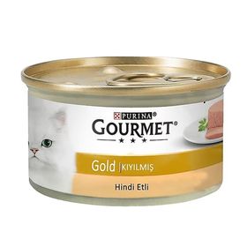 Gourmet Gold 12x85 gr Kıyılmış Hindili Yetişkin Kedi Konservesi