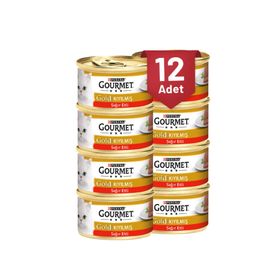 Gourmet Gold 12x85 gr Kıyılmış Sığır Etli Kedi Konservesi