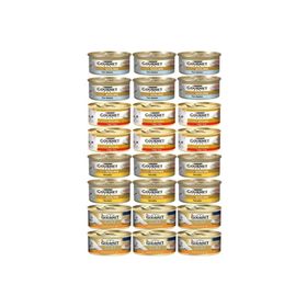 Gourmet Gold 24x85 gr Karışık Kıyılmış Yetişkin Kedi Konserve Yaş Maması