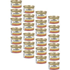 Gourmet Gold 24x85 gr Parça Etli Alabalık Sebzeli Parça Etli Kedi Konservesi