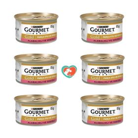 Gourmet Gold 6x85 gr Alabalık Sebze Parça Etli Kedi Konservesi