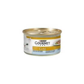 Gourmet Gold 6x85 gr Balıklı ve Ispanaklı Yetişkin Kedi Maması