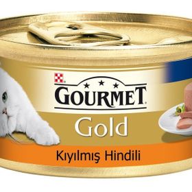 Gourmet Gold 6x85 gr Gold Kıyılmış Hindili Yetişkin Konserve Kedi Maması