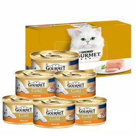 Gourmet Gold 6x85 gr Gold Kıyılmış Hindili Yetişkin Konserve Kedi Maması