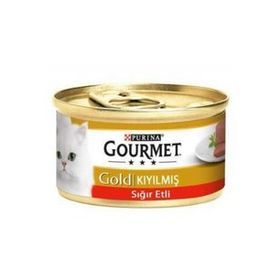 Gourmet Gold 85 gr 6 Adet Kıyılmış Sığır Etli Yaş Kedi Maması