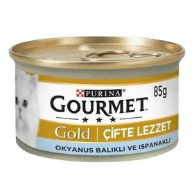 Gourmet Gold 85 gr Ispanak Soslu Okyanus Balıklı Kedi Konservesi