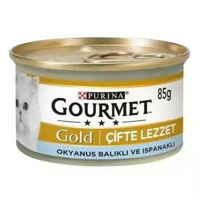 Gourmet Gold 85 gr Ispanak Soslu Okyanus Balıklı Kedi Konservesi