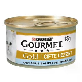 Gourmet Gold 85 gr Ispanak Soslu Okyanus Balıklı Kedi Konservesi