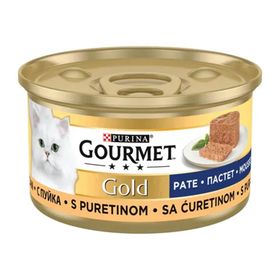 Gourmet Gold 85 gr Kıyılmış Hindili Yaş Kedi Maması Konserve