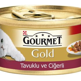 Gourmet Gold 85 gr Tavuk ve Ciğerli Yetişkin Konserve Kedi Maması
