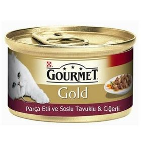 Gourmet Gold 85 gr Tavuklu Ciğerlı Konserve Kedi Maması