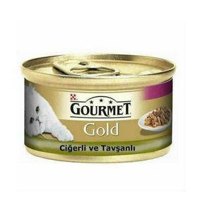 Gourmet Gold Çifte Lezzet Ciğerli ve Tavşanlı 24x85 gr Kedi Konserve