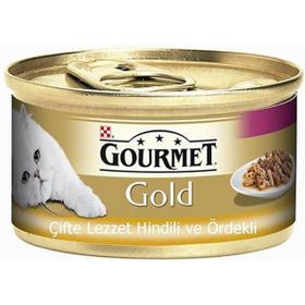 Gourmet Gold Hindili ve Ördekli 85 gr Yetişkin Kedi Konserve