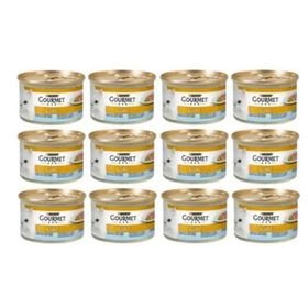 Gourmet Gold Ispanak Soslu Okyanus Balıklı 12x85 gr Konserve Kedi Maması
