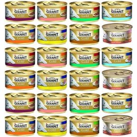 Gourmet Gold Karışık 24x85 gr Paket Kıyılmış ve Parça Kedi Maması