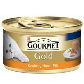 Gourmet Gold Kıyılmış Hindi Eti Konserve Yetişkin 24x85 gr Kedi Maması