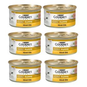 Gourmet Gold Kıyılmış Hindili 85x6 gr Kedi Konservesi