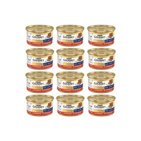 Gourmet Gold Kıyılmış Sığır Etli 12x85 gr Kedi Konserve Maması