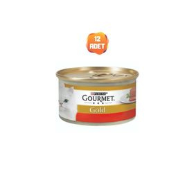 Gourmet Gold Kıyılmış Sığır Etli 12x85 gr Kedi Konserve Maması