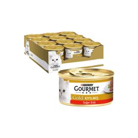 Gourmet Gold Kıyılmış Sığır Etli 12x85 gr Kedi Konserve