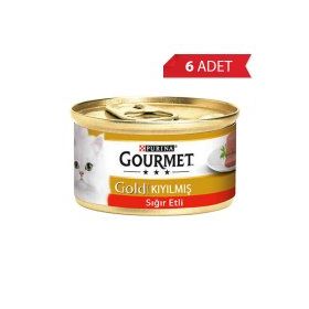 Gourmet Gold Kıyılmış Sığır Etli 6x85 gr Kedi Yaş Maması
