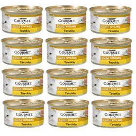 Gourmet Gold Kıyılmış Tavuklu 12x85 gr Kedi Konserve