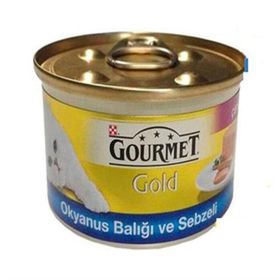 Gourmet Gold Okyanus Balığı ve Sebzeli 6x85 gr Yetişkin Kedi Maması