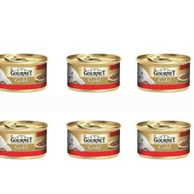 Gourmet Gold Parça Etli Sığır Etli 6x85 gr Köpek Konserve