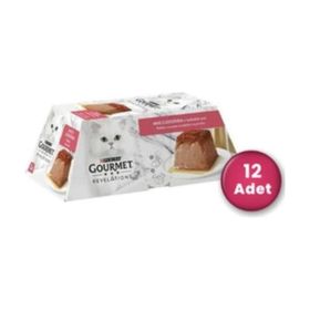 Gourmet Gold Revelations 2x57 gr 12 Adet Somon Balıklı Etli Ezme Konserve Kedi Maması