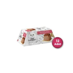 Gourmet Gold Revelations 2x57 gr 12 Adet Somon Balıklı Etli Ezme Konserve Kedi Maması