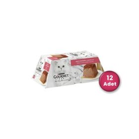 Gourmet Gold Revelations 2x57 gr 12 Adet Somon Balıklı Etli Ezme Konserve Kedi Maması