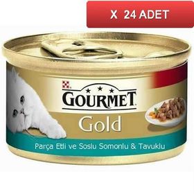 Gourmet Gold Savoury Cake Somonlu Kedi Konserve 24x85 gr