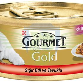 Gourmet Gold Sığır Eti ve Tavuklu 85 gr Yetişkin Kedi Konserve