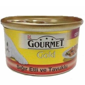 Gourmet Gold Sığır Etli ve Tavuklu 24x85 gr Kedi Konserve