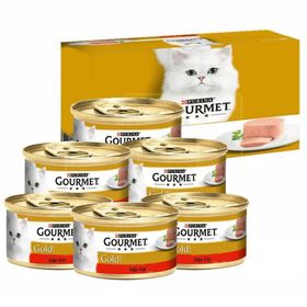 Gourmet Gold Sığır Etli ve tavuklu 6x85 gr Kedi Konserve