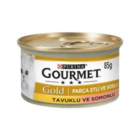 Gourmet Gold Somonlu ve Tavuklu 6x85 gr Kedi Konserve Maması