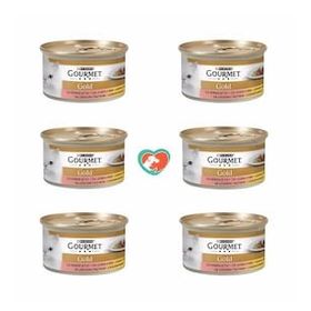 Gourmet Gold Somonlu ve Tavuklu 6x85 gr Kedi Konserve Maması