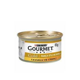 Gourmet Gold Tavuklu Ciğerli 24x85 gr Kedi Konservesi