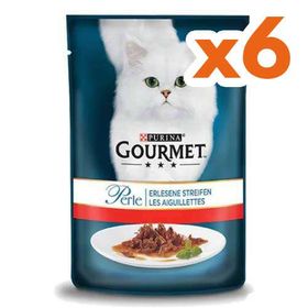 Gourmet Perle Izgara Sığır Etli Yetişkin 6x85 gr Kedi Yaş Maması