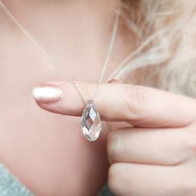 Gözde 925 Ayar Gümüş Swarovski Taşlı Kolye
