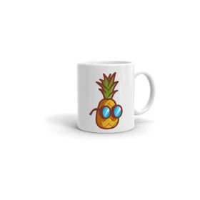 Gözlüklü Pine Apple Baskılı Kupa