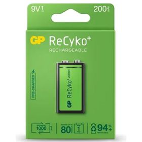 GP 20R8H Recyko 200 Mah 9V Şarjlı Pil