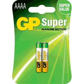 GP 25A-2MPT2 2'li İnce Alkalin AAAA Pil