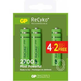 GP 2700 Serisi 2600 mAh AA 6'lı Şarj Edilebilir Kalem Pil