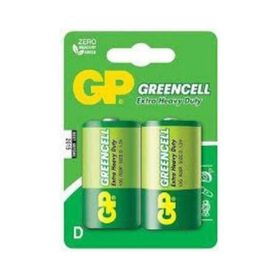 GP 2'li Greencel R20 Kalın D Boy Çinko Pil