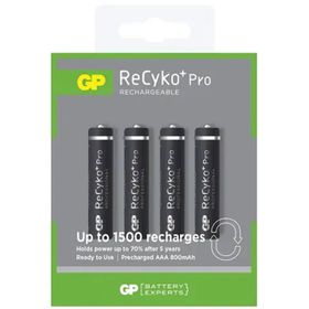 GP 4'lü Paket Recyko Pro 800mah Aaa Şarj Edilebilir İnce Kalem Pil