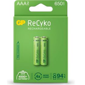 GP 63C092 ReCyko 650 mAh AAA Şarjlı 2'li İnce Pil