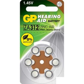 GP 6'lı Za13 1.4 v Düğme Kulaklık Pili